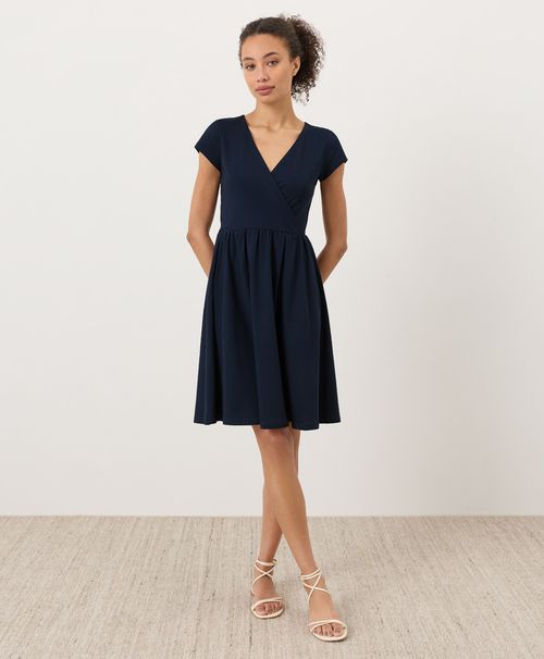 Women's Navy Fit & Flare Crossover Dre