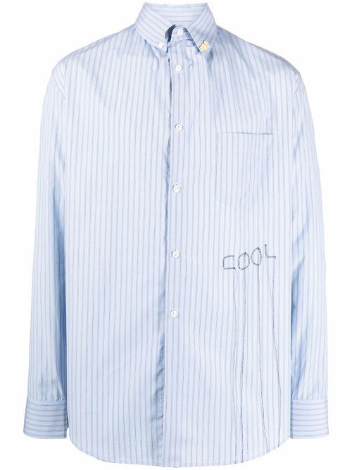 Striped cotton shirt - Blue
