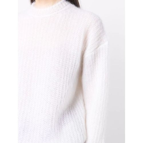 Textured Knit Sweater — White