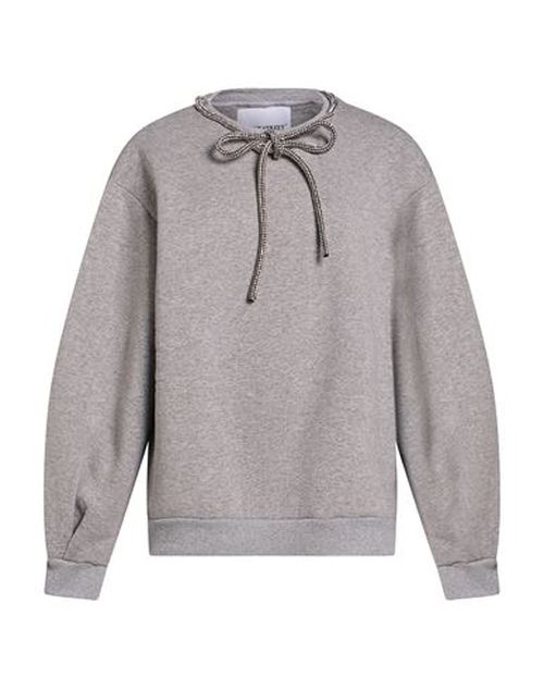 Woman Sweatshirt Grey Size L Cotton, Polyester