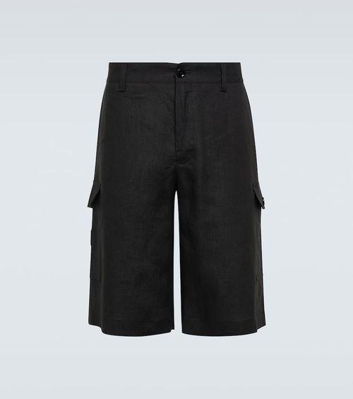Linen cargo shorts