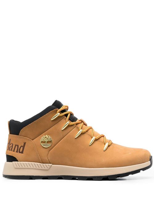 Sprint Trekker debossed-logo lace-up ankle boots - Neutrals