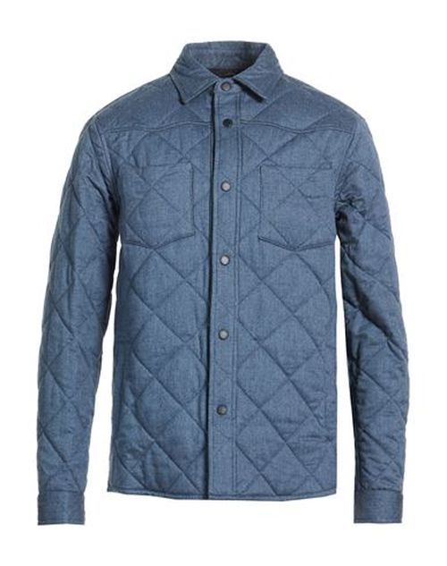 Man Jacket Azure Size M Cotton