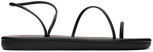 Ancient Greek Sandals Black Kansiz Sandals