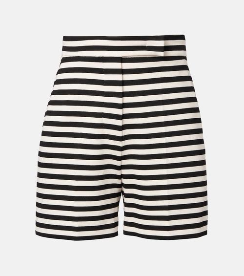 Ornica striped high-rise shorts