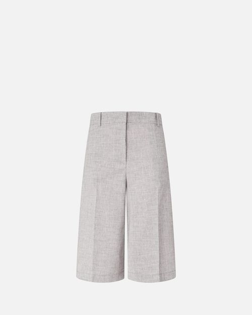 Slub shorts with pressed pleat detail - 36