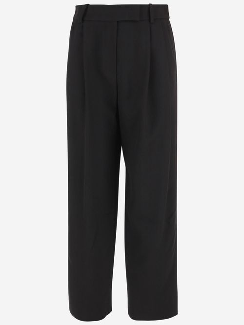 100% Silk Trousers — Black