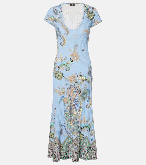 Etro Printed cotton-blend midi dress