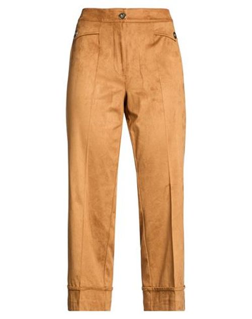Woman Pants Camel Size 12 Polyester, Elastane