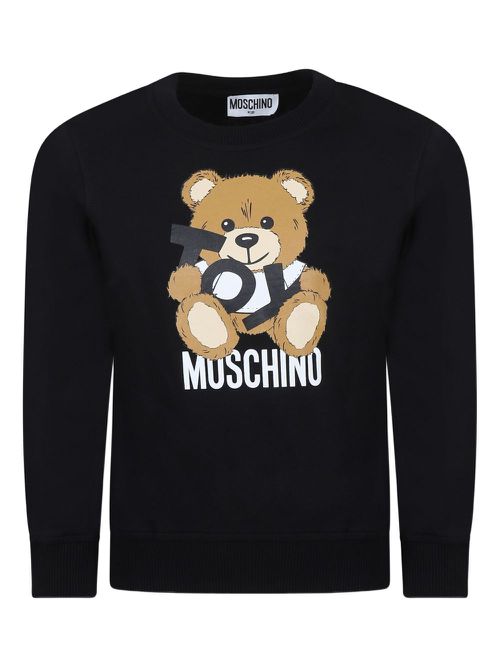 Teddy bear-print T-shirt - Black