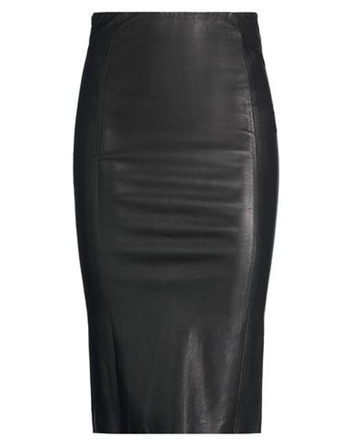 Woman Midi skirt Black Size 2 Lambskin