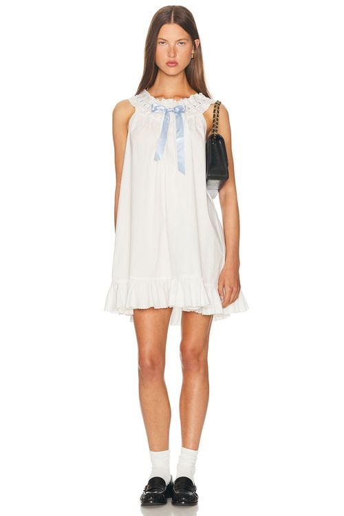 Helsa Summer Vintage Nightgown in White - White. S also in
