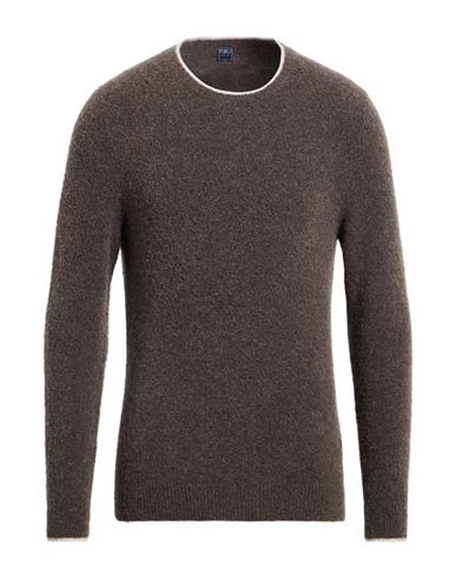 Man Sweater Dark brown Size 40 Wool, Polyester, Cashmere, Elastane