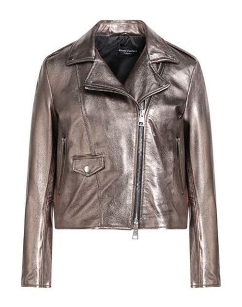 Woman Jacket Bronze Size L Leather