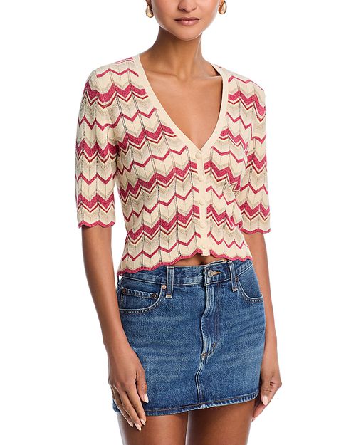 Alec Chevron Knit Cardigan