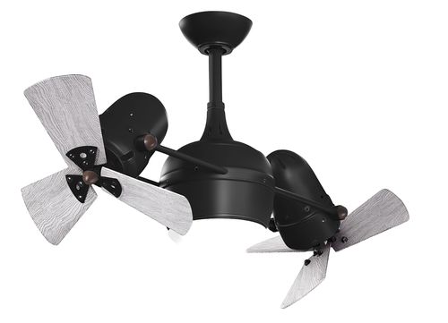 Dagny 3-Speed " Ceiling Fan w/ Integrated Light Kit in Matte Black with Barnwood Tone blade