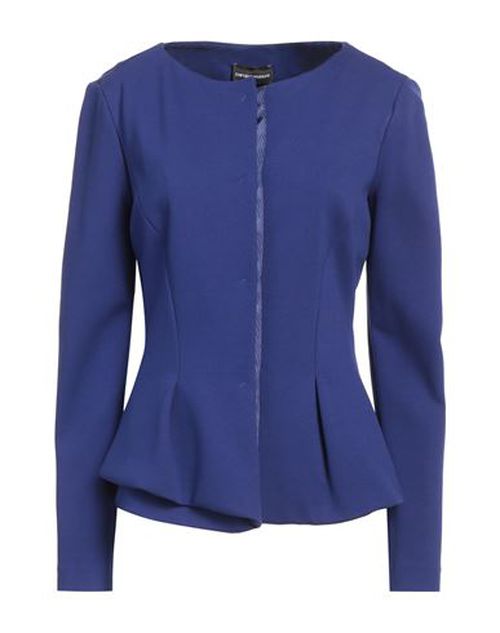 Emporio Armani Woman Jacket Blue Size 10 Viscose, Polyamide, Elastane