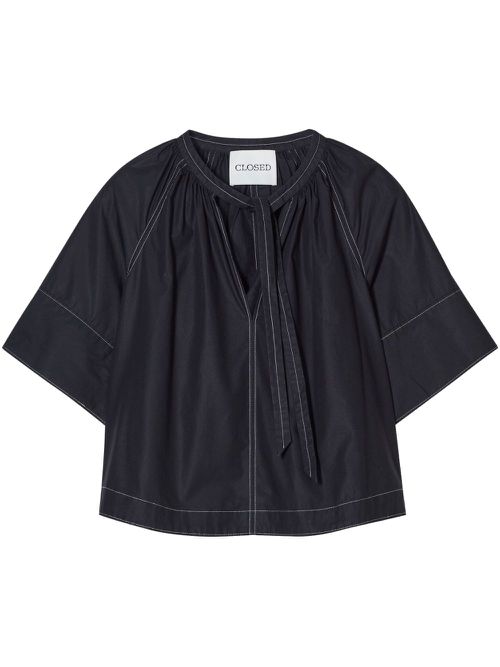 Closed cropped top - Black