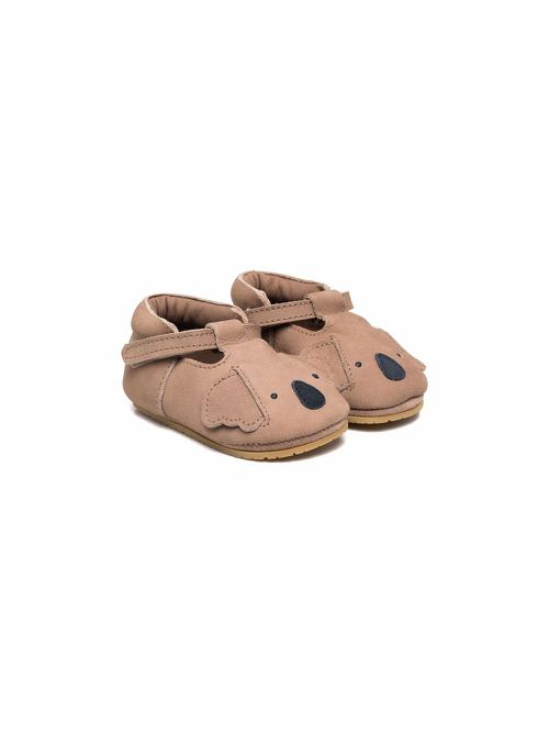 Pop-up ears leather sandals - Brown