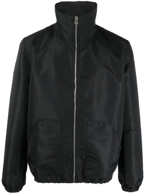 Graffiti-Print Logo Jacket — Black