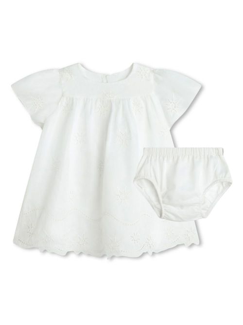 Short-sleeve organic cotton dress set - White