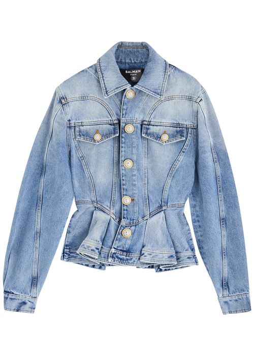 발망 여성 Peplum Denim Jacket - 38 (UK10 / S) 4230599