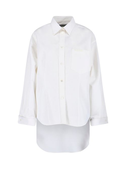 Cotton-Silk Button-Down Shirt for Women