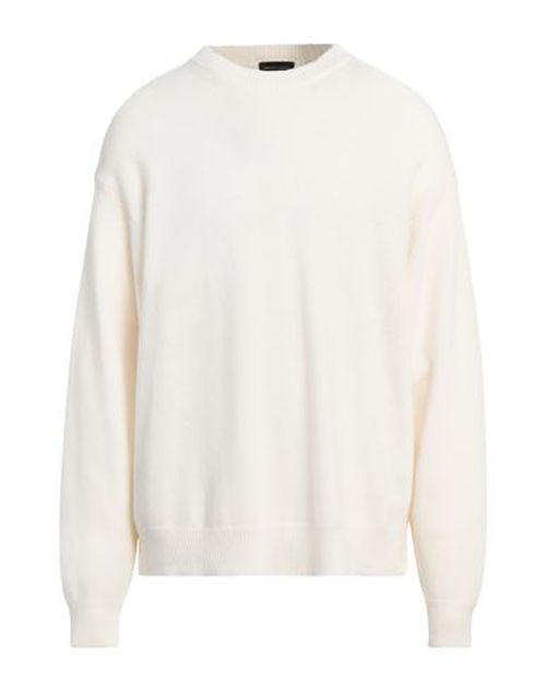 Roberto Collina Man Sweater Cream Size 42 Merino Wool, Cashmere
