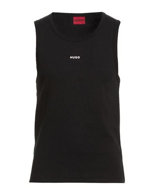 Man Tank top Black Size L Cotton, Elastane