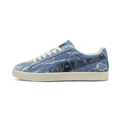 PUMA Clyde Denim Sneakers in White