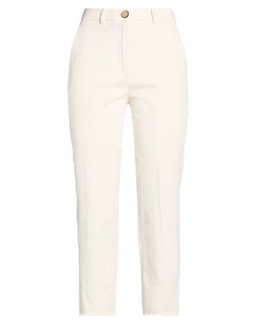 Woman Pants Ivory Size 4 Cotton, Elastane