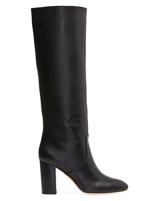 Women's Goldy Knee-High Leather Boots - Black
