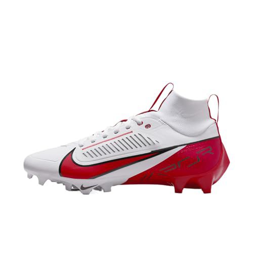 Nike Vapor Edge Pro 360 2 (Team Bank) Men's Football Cleats (FQ4044-105, White/Black/University Red)