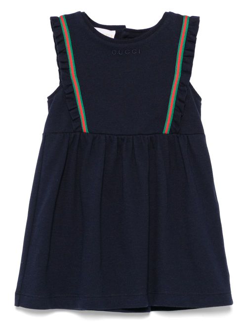 Gucci Kids Web-detail dress - Blue