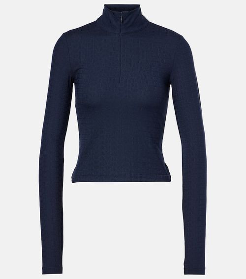 Cropped jacquard top