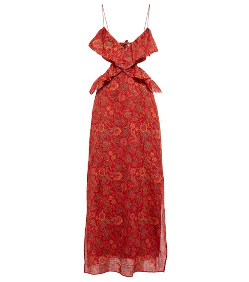 Allegra floral ramie maxi dress