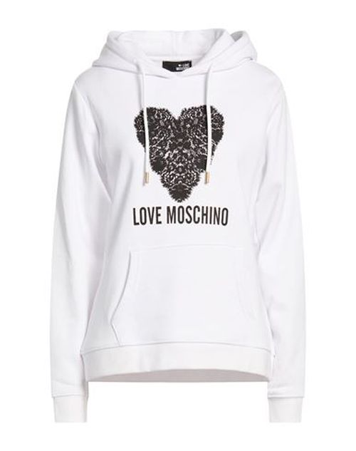 Woman Sweatshirt White Size L Cotton, Polyester