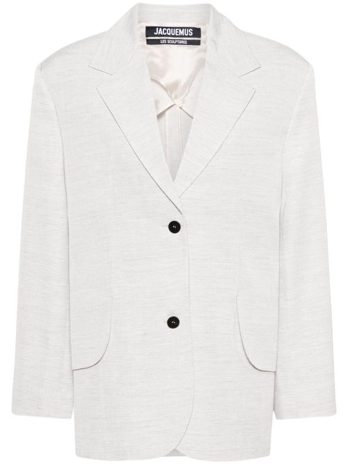 La Veste Titolo interwoven blazer - Grey