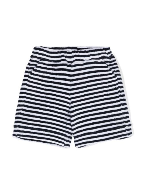 Striped terry-cloth shorts - Blue