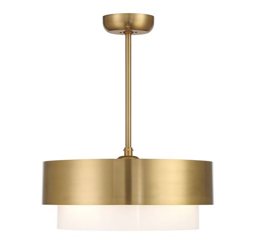 Warm Brass LED Fan D'Lier from the Diana Collection