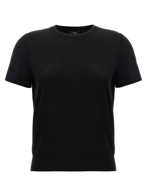 Merino Wool Crewneck Sweater — Black