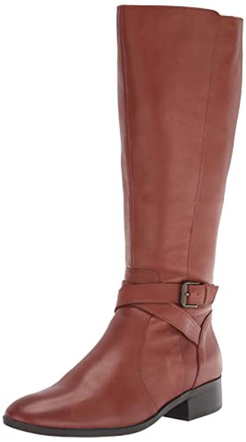 Naturalizer Womens Rena Knee High Riding Boot Cider Leather
