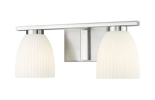 Naya 2-Light Bathroom Vanity Light in Brushed Nicke