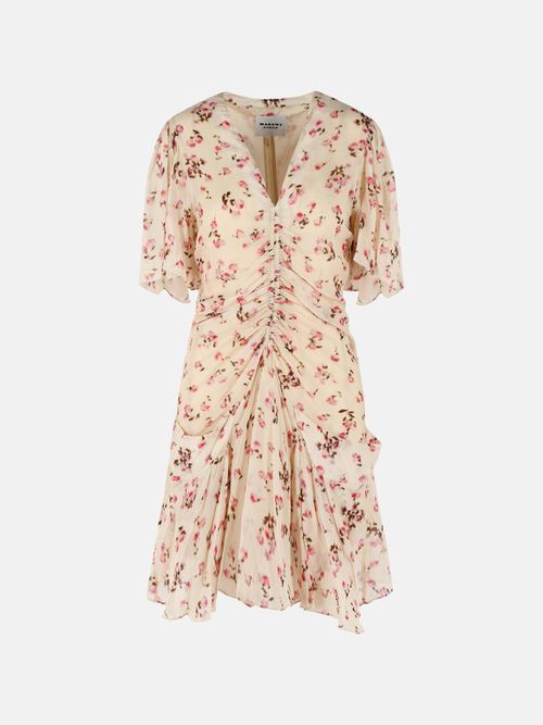 'Vivienne' Beige Viscose Dress