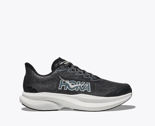 HOKA Mach 6 Shoes in Black/White