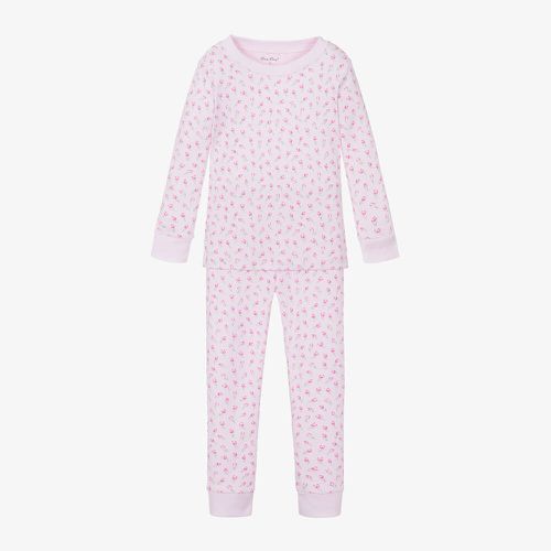 Girls Pink Pima Cotton Tulip Blossom Pyjamas