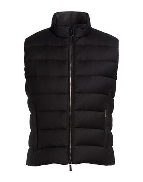 Man Vest Black Size 34 Virgin Wool, Cashmere