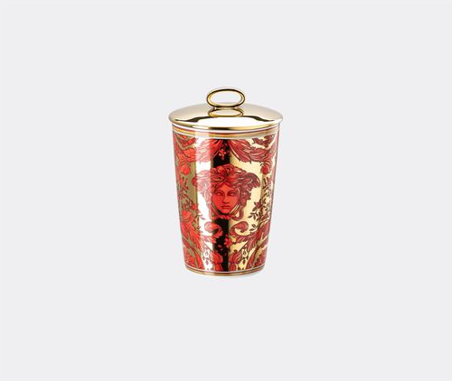 'medusa Garland' Candle With Lid, Red