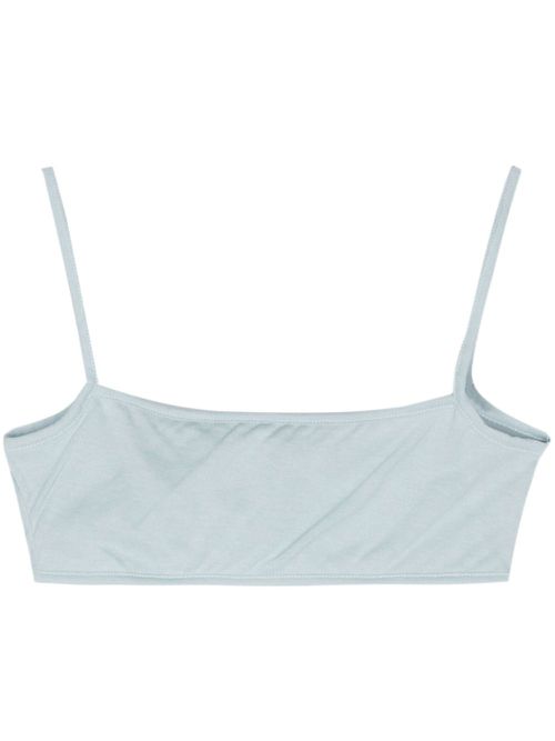Utah semi-sheer cropped top - Blue