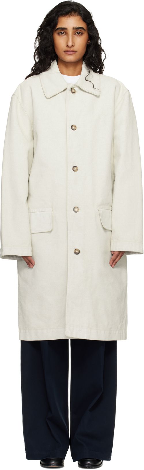 Off-White Coated Canvas Coat